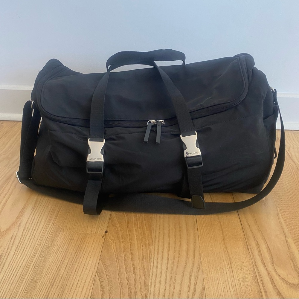 Calvin Klein Black CK Nylon Reissue Duffel Bag Gym Travel Weekender 205W39NYC